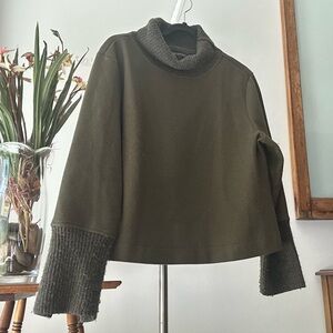 Banana Republic Dark Olive Cowl Neck Sweater XS